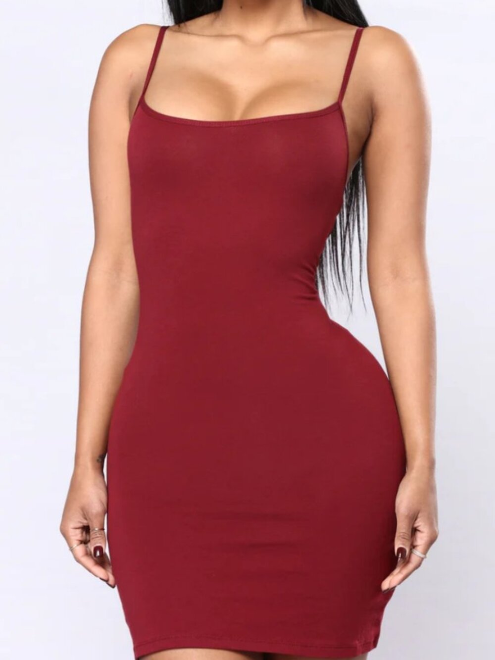 Fashion Nova Red Mini Slip Dress